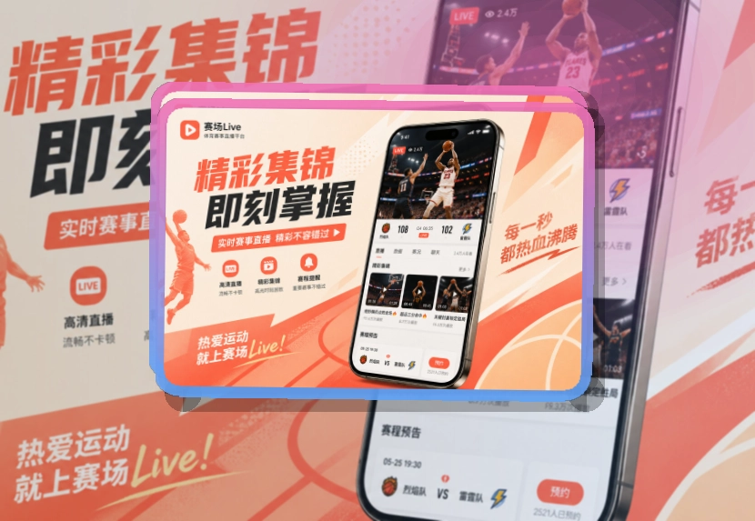 移动观赛入口 · 赛事信息App · 热门比赛更快进入界面展示